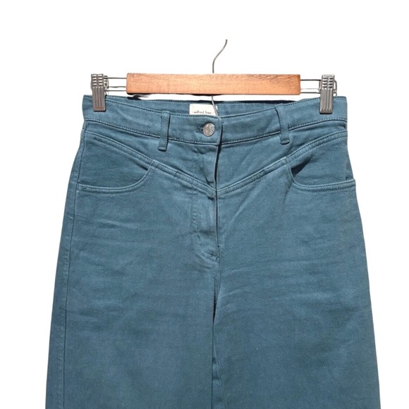 Aritzia Wilfred Free Archer High Rise Jeans‎ Dark Teal Blue Straight Leg 6 - Picture 3 of 10